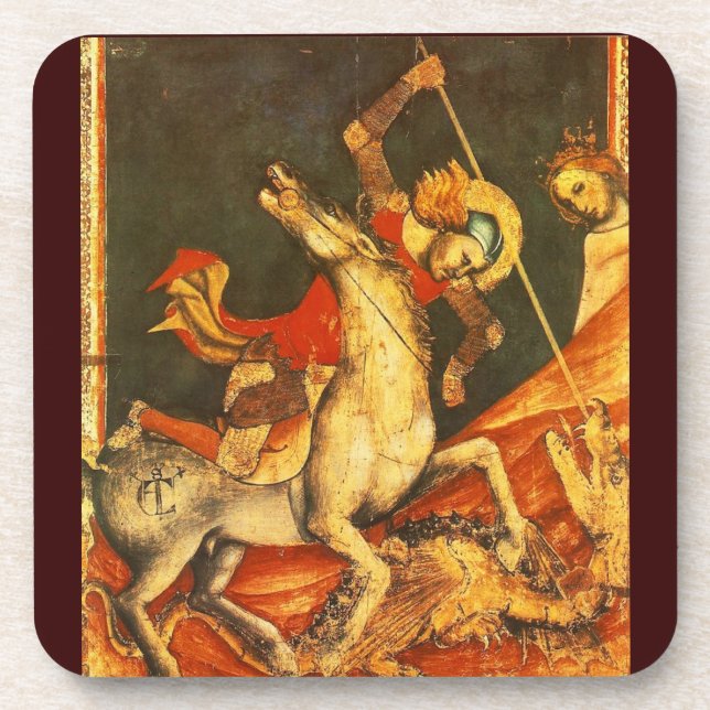 Die Schlacht von Saint George mit dem Drachen Untersetzer (Vorderseite)