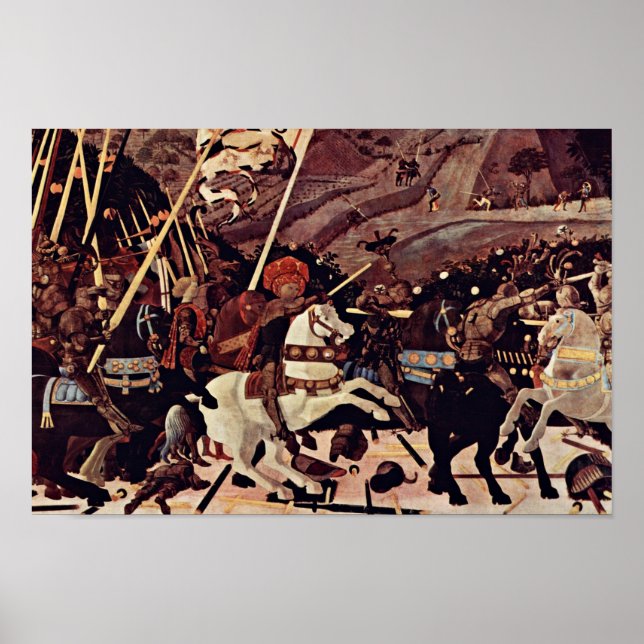 Die Schlacht von San Romano durch Paolo Uccello Poster (Vorne)