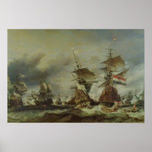 Die Schlacht von Texel, 29. Juni 1694 Poster