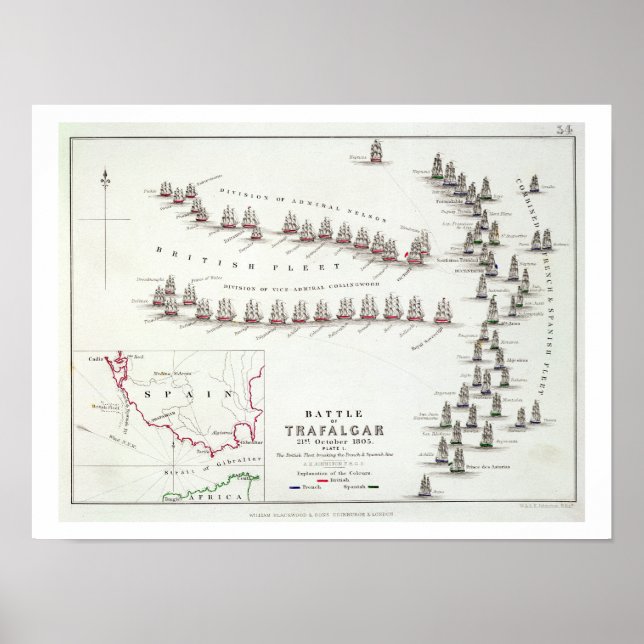 Die Schlacht von Trafalgar, 21. Oktober 1805, The  Poster (Vorne)