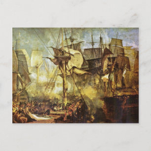 Die Schlacht von Trafalgar von Steuerbordbesanwant Postkarte