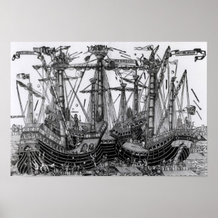 Die Schlacht von Zonchio 1499 Poster