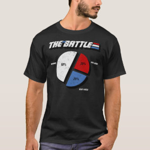 Die Schlachten kennen rote Laser blaue Laser Retro T-Shirt