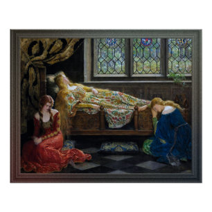 Die schlafende Schöne von John Collier Poster