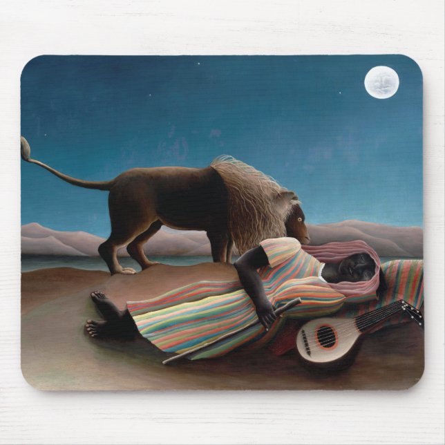 Die schlafende Sinti und Roma, Henri Rousseau Mousepad (Vorne)