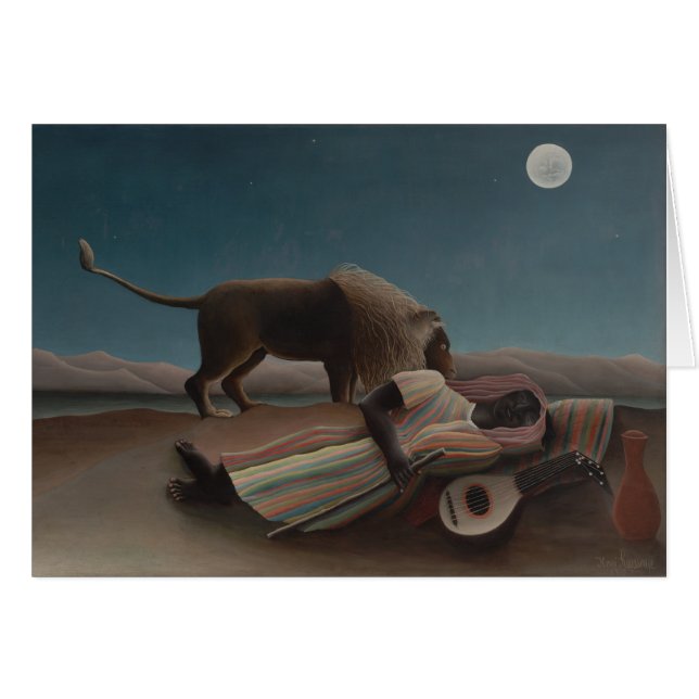 Die schlafende Sinti und Roma von Henri Rousseau,  (Vorderseite (Horizontal))