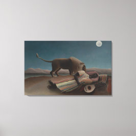Die schlafende Sinti und Roma von Henri Rousseau, Leinwanddruck