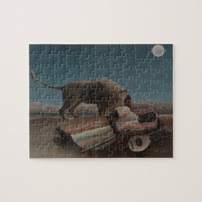 Die schlafende Sinti und Roma von Henri Rousseau,  Puzzle (Horizontal)
