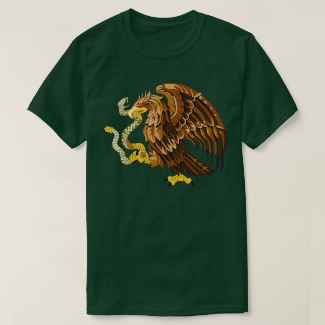 Die Schlange isst Adler T-Shirt (Design vorne)