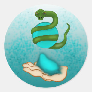 Die Schlange Runder Aufkleber