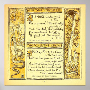 Die Schlange und die Feile  Walter Crane Poster