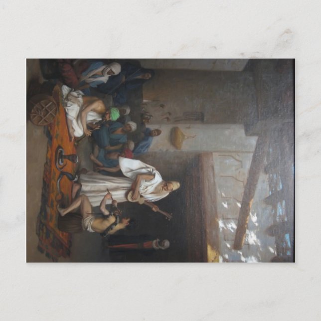 Die Schlangen-Charmer von Jean-Leon Gerome Postkarte (Vorderseite)