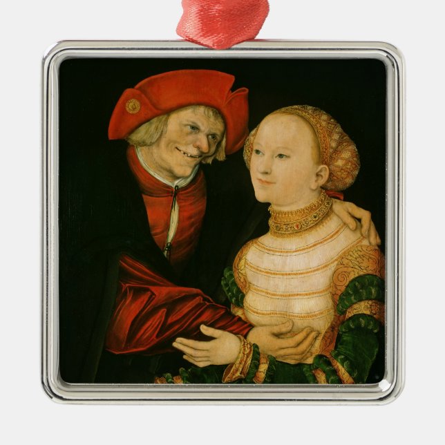 Die schlecht zusammenpassenden Paare Silbernes Ornament (Vorne)