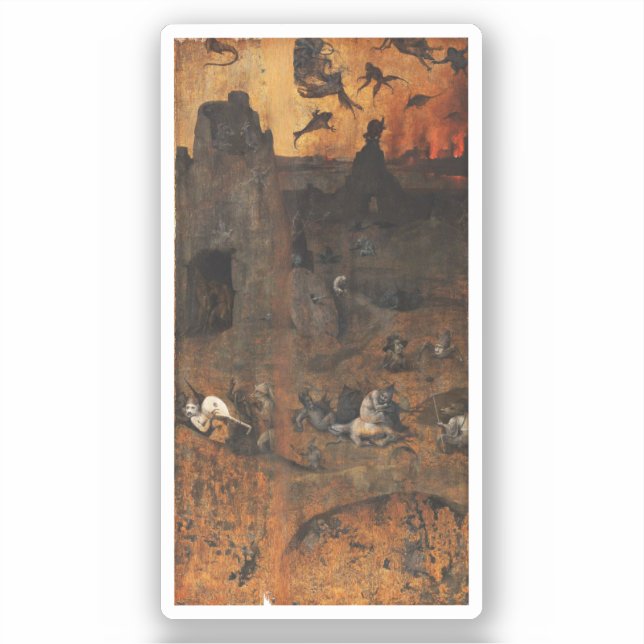 Die Schlechtigkeit der Menschheit vor der Flut Aufkleber (Vorderseite)