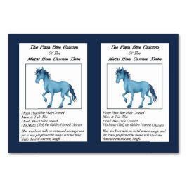 Die Schlichte Blue Unicorn Trading Card Tischnummer