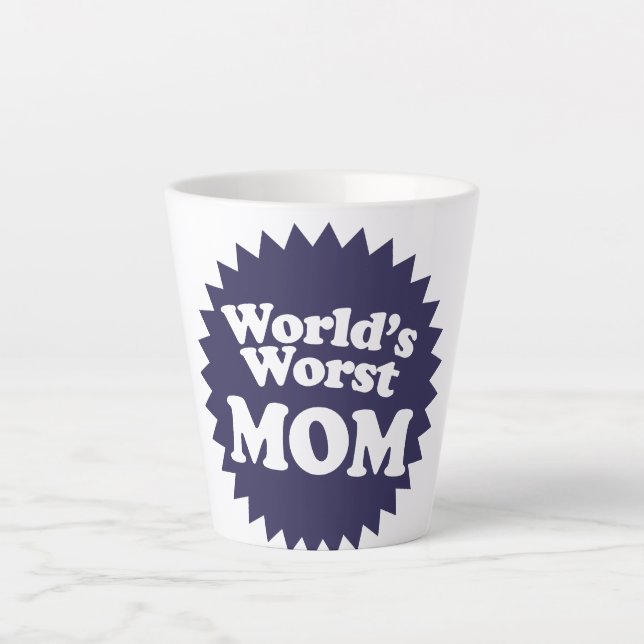 Die schlimmste Mama der Welt Milchtasse (Vorderseite)
