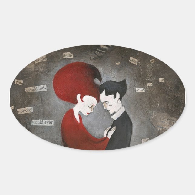 Die Schlossaufkleber Ovaler Aufkleber (Vorderseite)