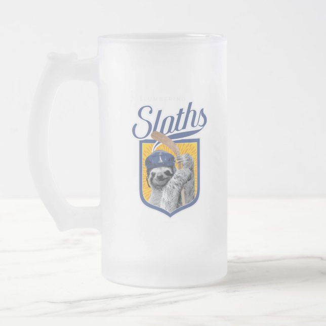 Die Schlummerschwellen (Hockeyteam) Mattglas Bierglas (Links)