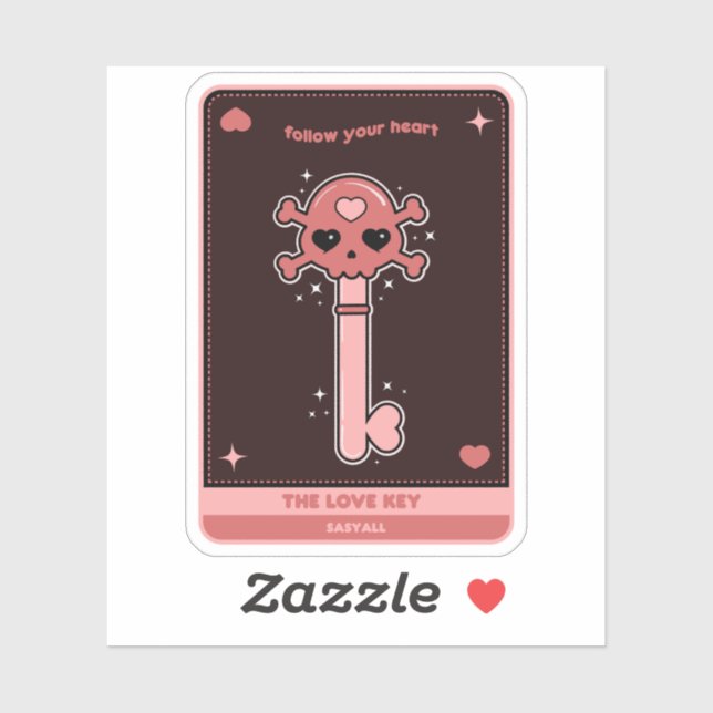 Die Schlüsselkarte Liebe Aufkleber (Blatt)