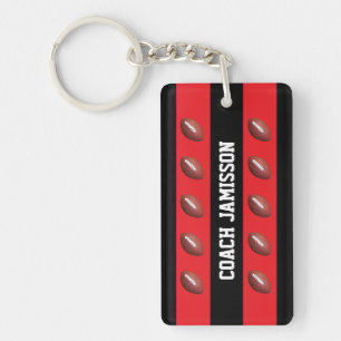 Die Schlüsselkette Rot & Schwarz für Fußballtra Schlüsselanhänger