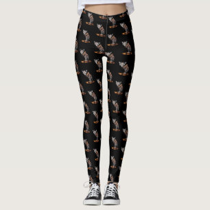 Die schmelzende Giraffe Lustige surrealistische Ku Leggings