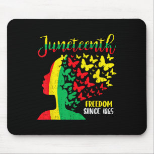 Die Schmetterlingsfreiheiten der Schwarzen Frau im Mousepad