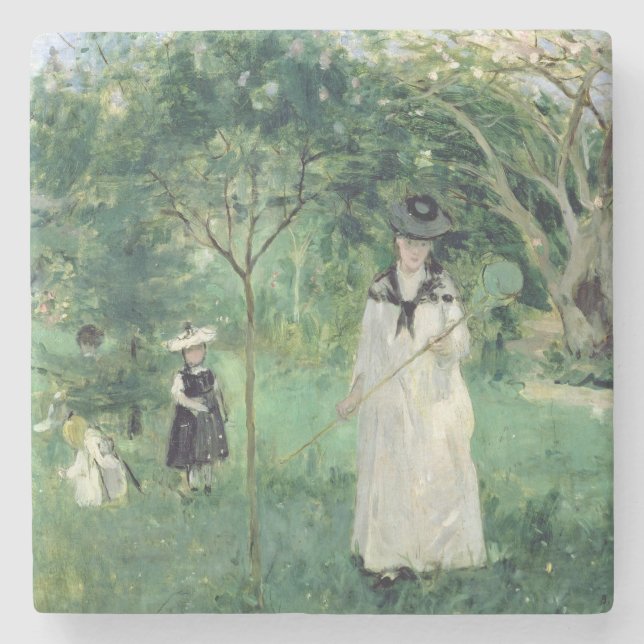 Die Schmetterlingsjagd, 1874 Steinuntersetzer (Vorderseite)