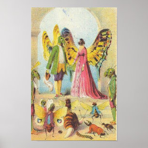 Die Schmetterlingssäule Poster