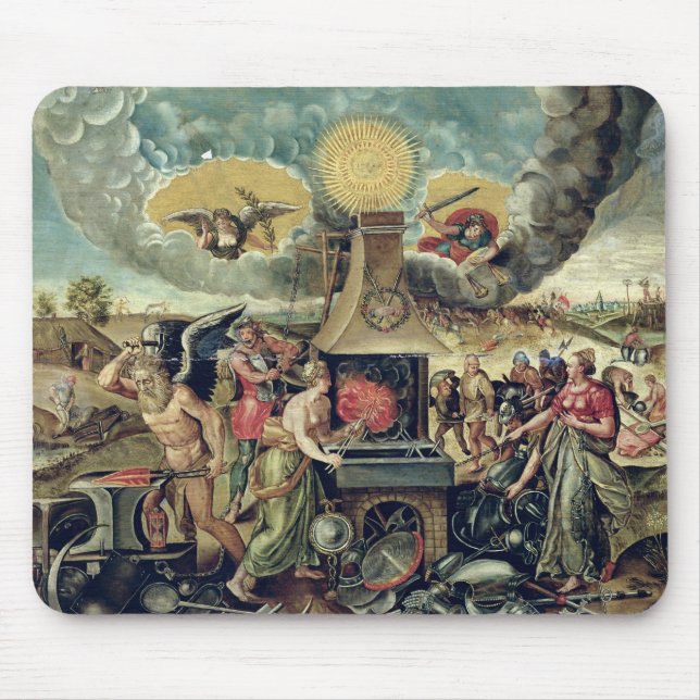 Die Schmieden von Vulcan mit Zeit-drehenwaffen Mousepad (Vorne)