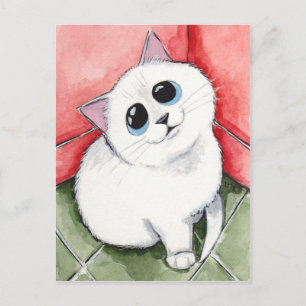 Die schmucke Ecke: Zeit ist vorbei - Katzenkunst Postkarte