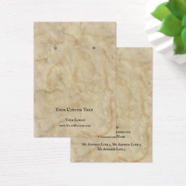 Die Schmuckkarte "Earring Juwelier", alte braune T