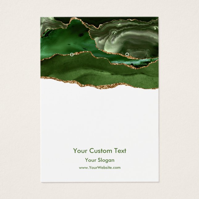 Die Schmuckkarte verdienen, eleganter grüner Marmo (Vorderseite)