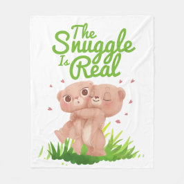 Die Schnecke ist ein echter Niedlicher Bärenhaufen Fleecedecke