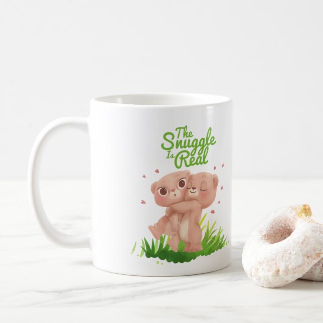 Die Schnecke ist ein echter Niedlicher Bärenhaufen Kaffeetasse (Mit Donut)
