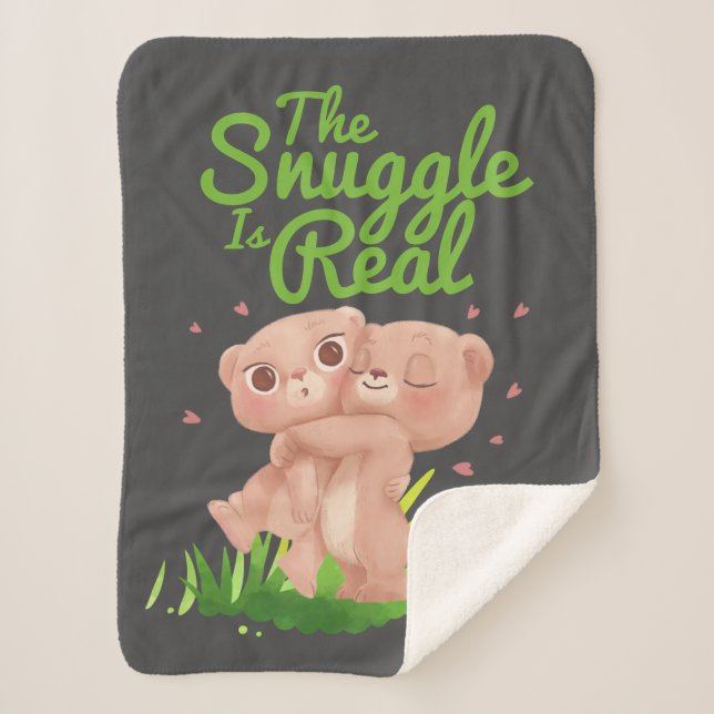 Die Schnecke ist ein echter Niedlicher Bärenhaufen Sherpadecke (Vorderseite)