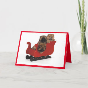 Die Schneeköne streichen durch den Schnee Feiertagskarte