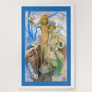 Die Schneekönigin von Alphonse Mucha Puzzle