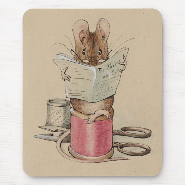 Die Schneidermäuse (von Beatrix Potter) Mousepad (Vorne)