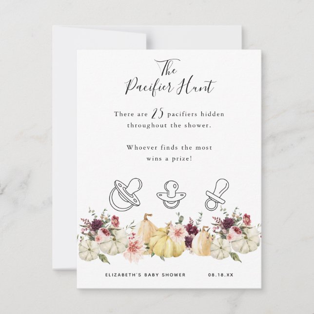 Die Schnuller-Jagd | Baby Showspiel (Vorderseite)