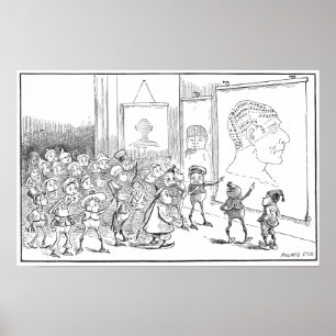 Die Schokoladenkuchen-Studien-Phrenologie Poster