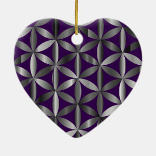 Die schöne Blume des Lebens Valentinstag Baum Keramik Ornament