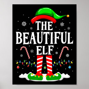 Die schöne Elf Funny Xmas Matching Family Chris Poster