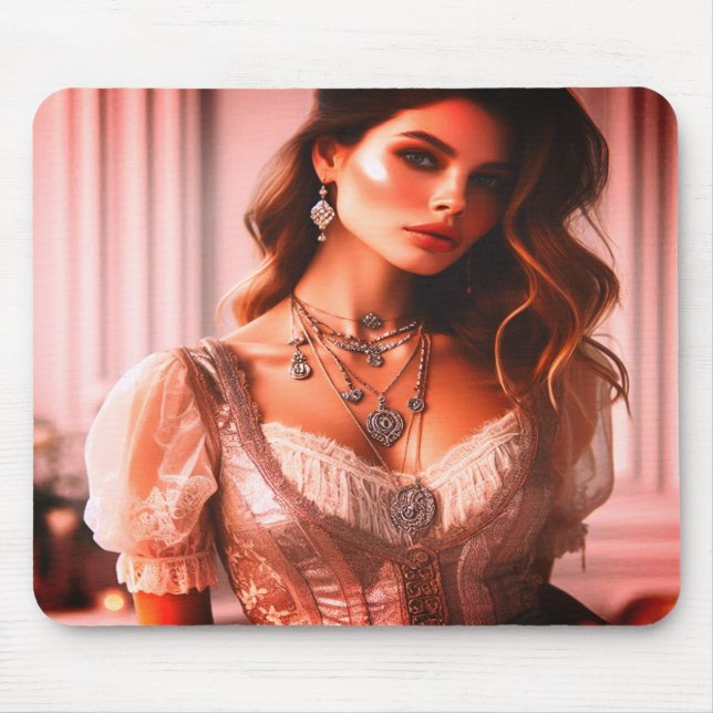 Die schöne Frau Laptop Desktop Tablet Mousepad (Vorne)