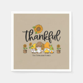 Die schöne kleine Sonnenblumenfamilie Serviette