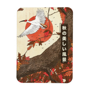 Die schöne Landschaft im Herbst Magnet