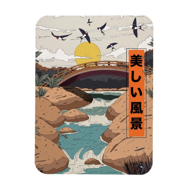 Die schöne Landschaft Magnet (Vertikal)