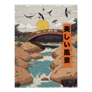 Die schöne Landschaft Poster