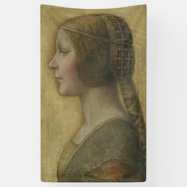 Die schöne Prinzessin (von Leonardo da Vinci) Banner (Vertikal)