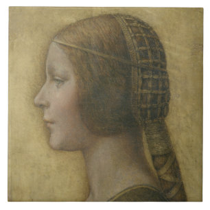 Die schöne Prinzessin (von Leonardo da Vinci) Fliese