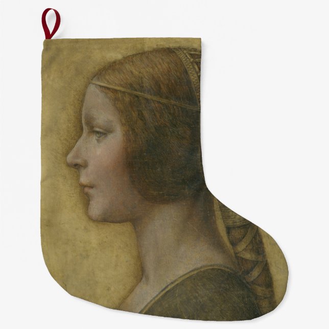 Die schöne Prinzessin (von Leonardo da Vinci) Großer Weihnachtsstrumpf (Vorderseite)